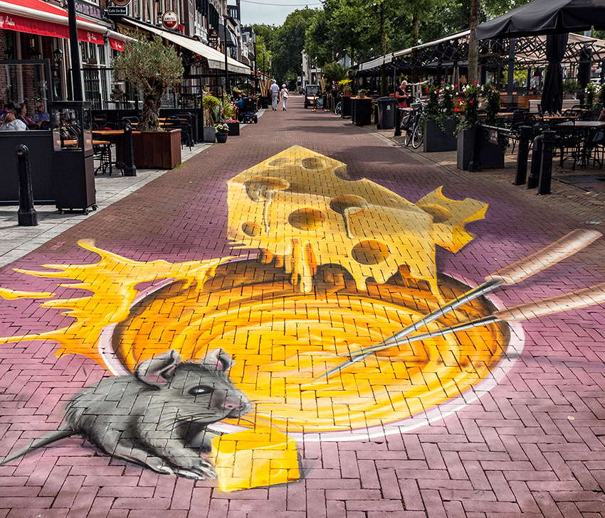 ground paintings, grondschildering, anamorfisch, 3d grond schilderingen, koemarkt, purmerend, street-art, graffiti, wall painting, 