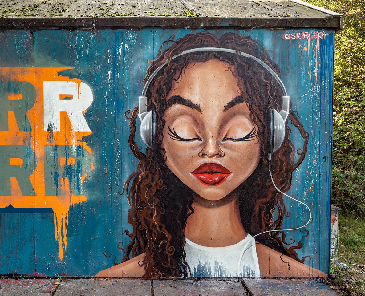 street-art. graffiti, spraycan, painting, spuitbus, music, muziek, hiphop, rib, jazz, soul, 